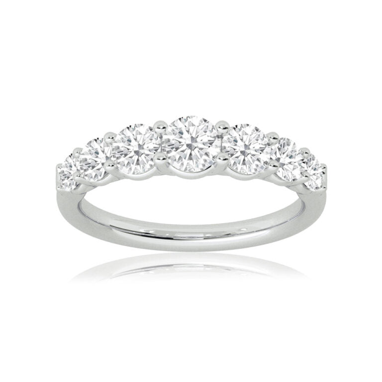 Ionia White Gold Graduating U-Prong Lab Grown Diamond Ring