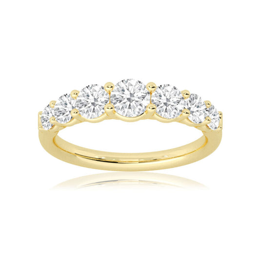 Ionia Yellow Gold Graduating U-Prong Lab Grown Diamond Ring