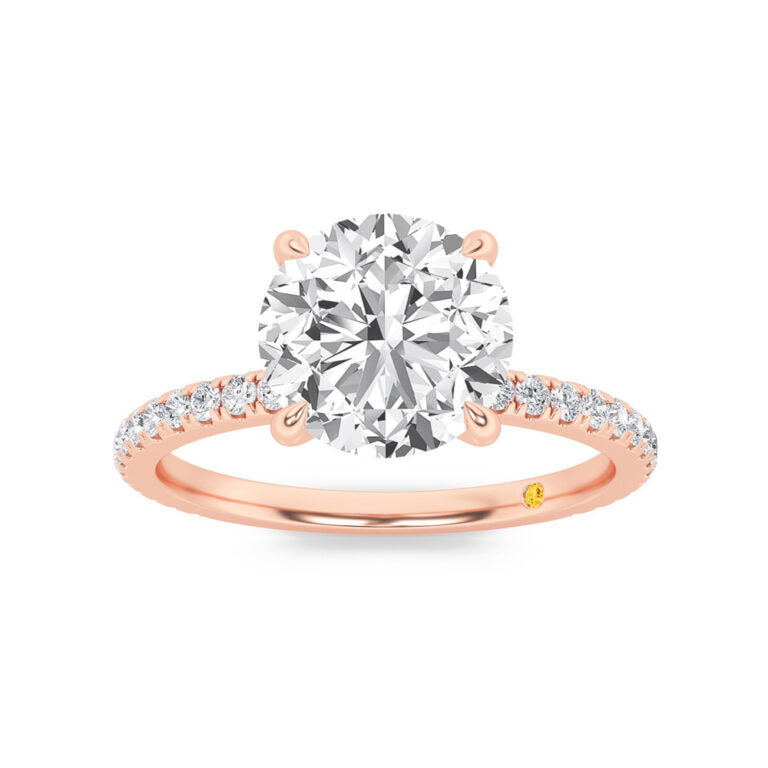 Florence Hidden Halo Round Lab Grown Diamond Engagement Ring