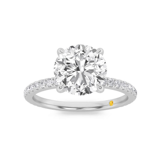Florence Hidden Halo Round Lab Grown Diamond Engagement Ring