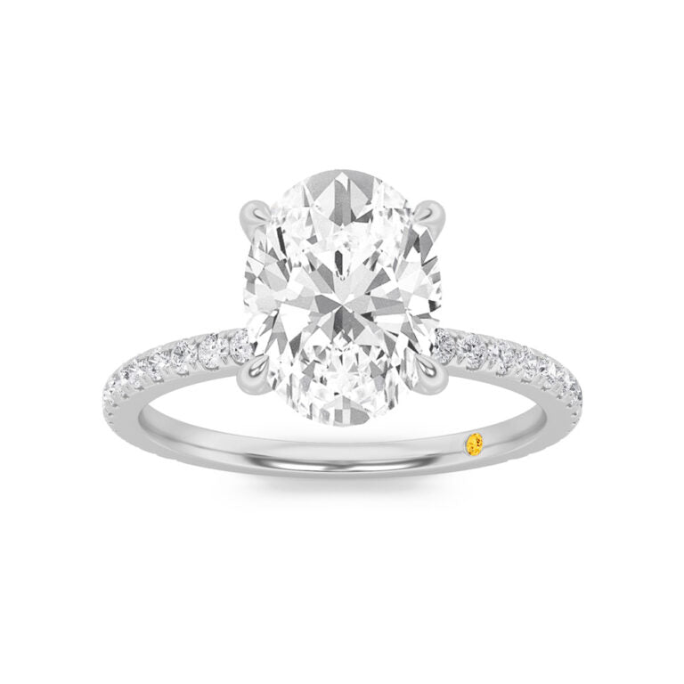 Florence Hidden Halo Oval Lab Grown Diamond Engagement Ring