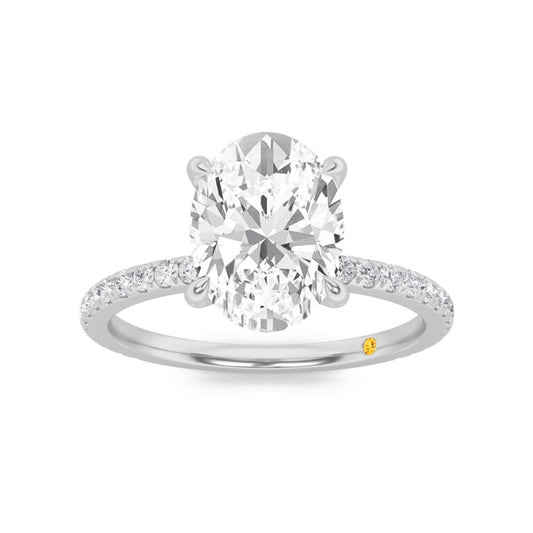 Florence Hidden Halo Oval Lab Grown Diamond Engagement Ring