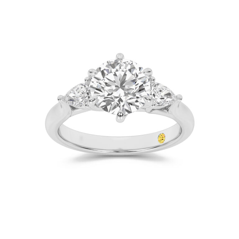 Lumina Three Stone Round Lab Grown Diamond Solitaire Ring