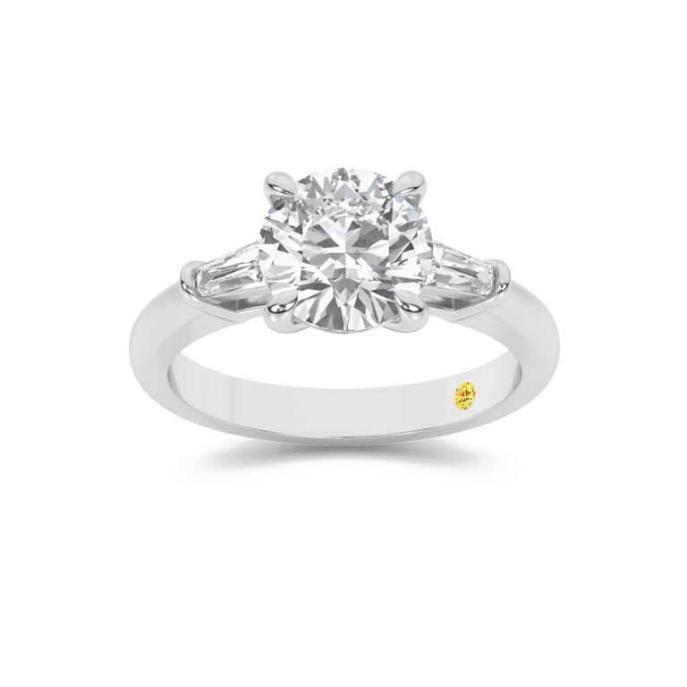 Ignite Three Stone Round Lab Grown Diamond Engagement Ring