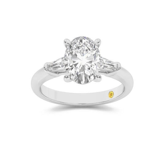 Ignite Three Stone Oval Lab Grown Diamond Engagement Ring