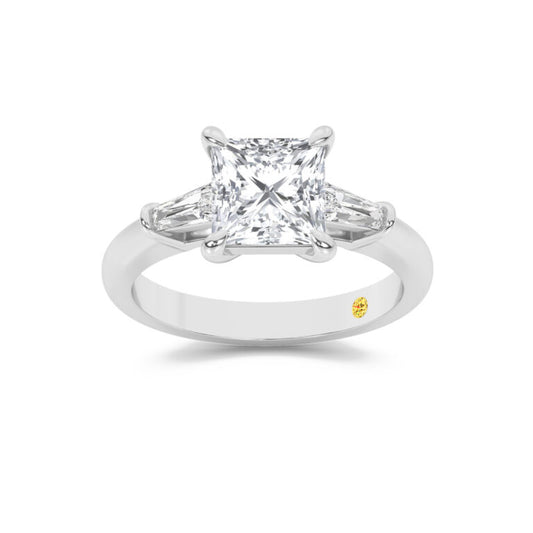 Ignite Three Stone Princess Cut Lab Grown Diamond Engagement Ring