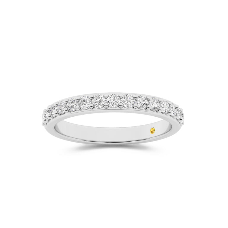 Liv 10K White Gold Lab Grown Classic Pavé Diamond Band
