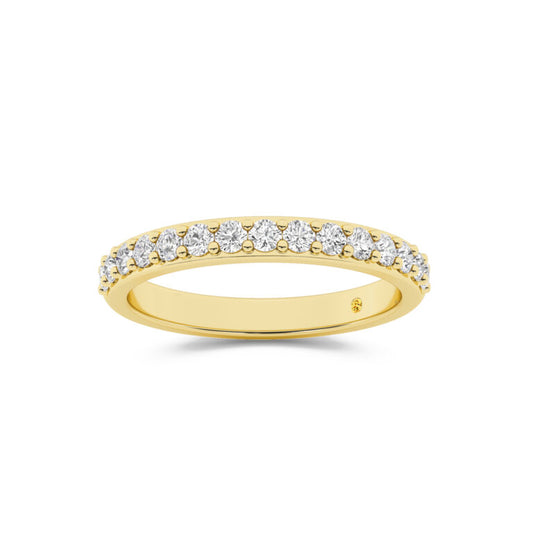Liv 10K Yellow Gold Lab Grown Classic Pavé Diamond Band