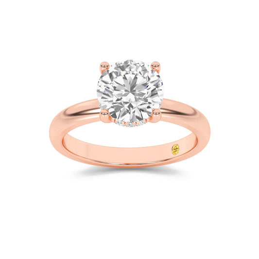 Firefly Hidden Halo Round Lab Grown Diamond Engagement Ring