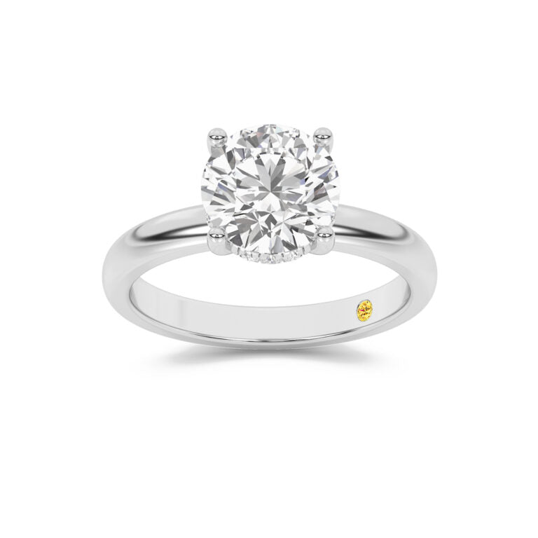 Firefly Hidden Halo Round Lab Grown Diamond Engagement Ring