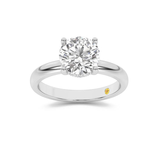 Firefly Hidden Halo Round Lab Grown Diamond Engagement Ring