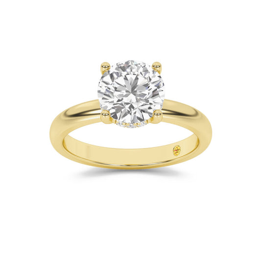 Firefly Hidden Halo Round Lab Grown Diamond Engagement Ring