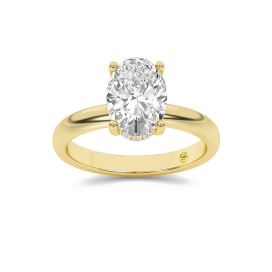 Firefly Hidden Halo Oval Lab Grown Diamond Engagement Ring