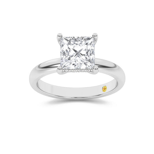 Firefly Hidden Halo Princess Cut Lab Grown Diamond Engagement Ring