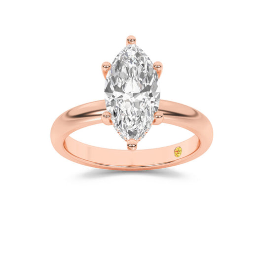 Firefly Hidden Halo Marquise Lab Grown Diamond Engagement Ring
