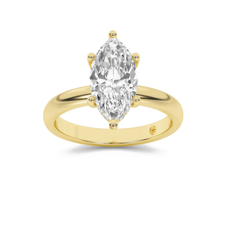 Firefly Hidden Halo Marquise Lab Grown Diamond Engagement Ring