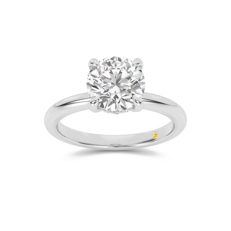 Dream Weaver Hidden Halo Round Lab Grown Diamond Engagement Ring