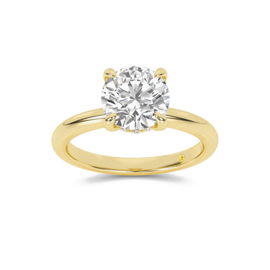 Dream Weaver Hidden Halo Round Lab Grown Diamond Engagement Ring