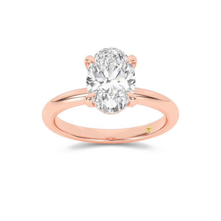 Dream Weaver Hidden Halo Oval Lab Grown Diamond Engagement Ring