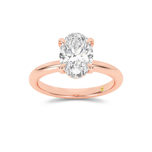 Dream Weaver Hidden Halo Oval Lab Grown Diamond Engagement Ring