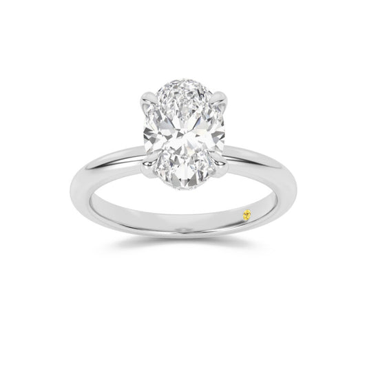 Dream Weaver Hidden Halo Oval Lab Grown Diamond Engagement Ring