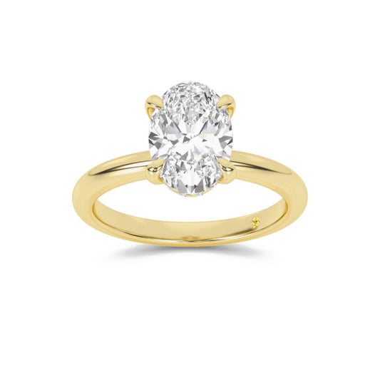 Dream Weaver Hidden Halo Oval Lab Grown Diamond Engagement Ring