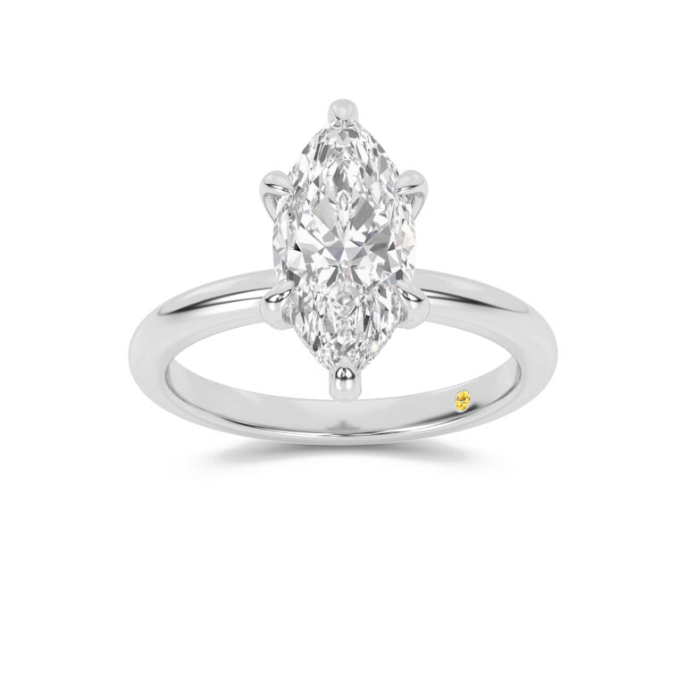 Dream Weaver Hidden Halo Marquise Lab Grown Diamond Engagement Ring