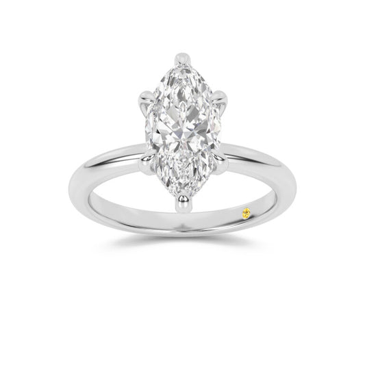 Dream Weaver Hidden Halo Marquise Lab Grown Diamond Engagement Ring