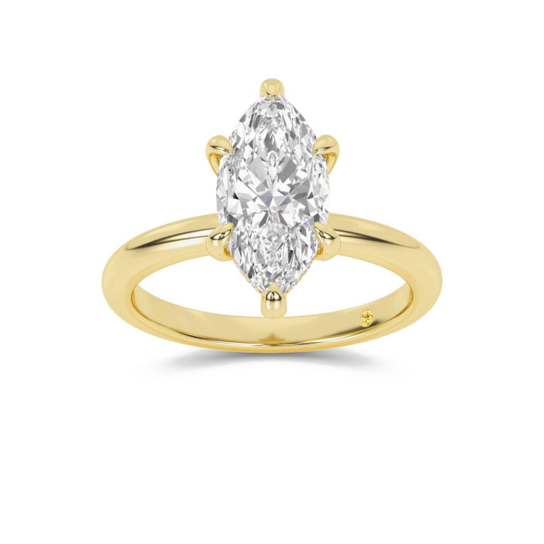 Dream Weaver Hidden Halo Marquise Lab Grown Diamond Engagement Ring