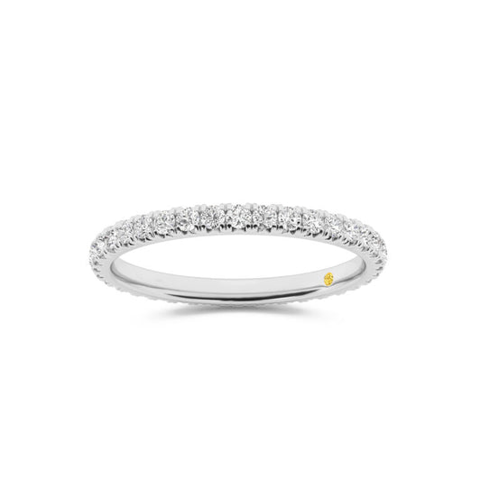 Envoi Full Coverage White Gold Lab Grown Eternity Diamond Ring