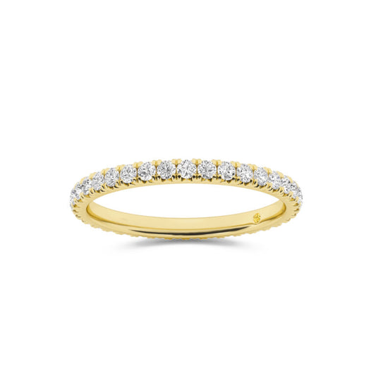 Envoi Full Coverage Yellow Gold Lab Grown Eternity Diamond Ring