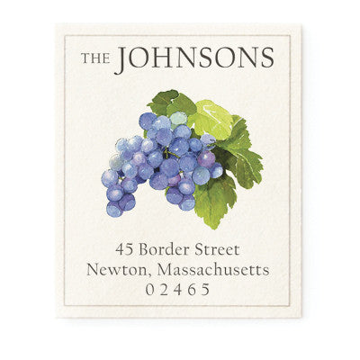 Grapes Return Address Labels