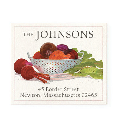 Jewel Toned Beets Return Address Labels
