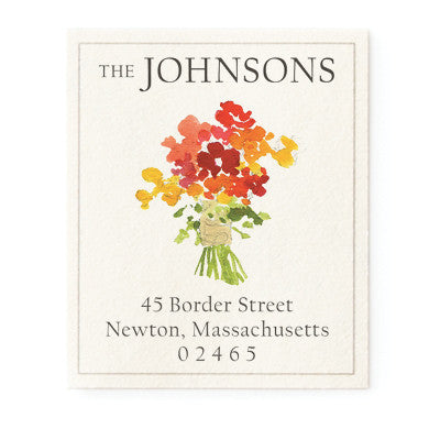 Kitchen Flowers Return Address Labels