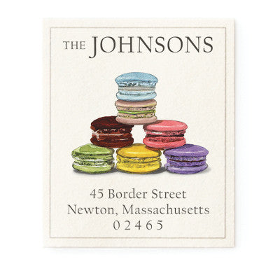 Macarons Display Return Address Labels