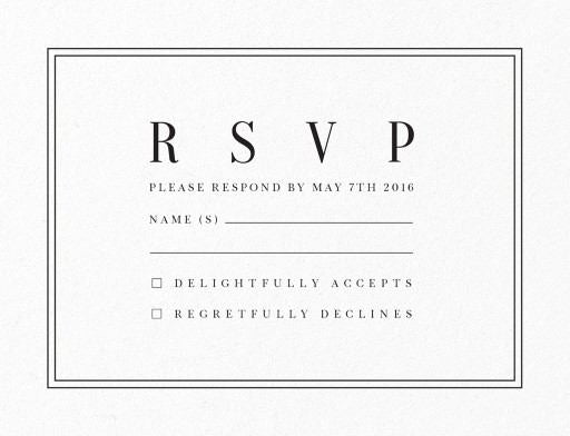 Classic Design RSVP Cards by Inggrid H.