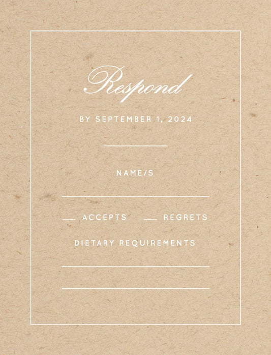 Into The Line RSVP Cards by Inggrid H.