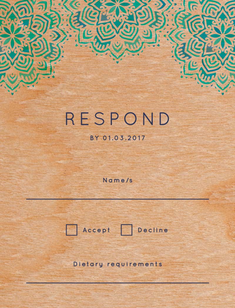 Namaste RSVP Cards by Amelia S.