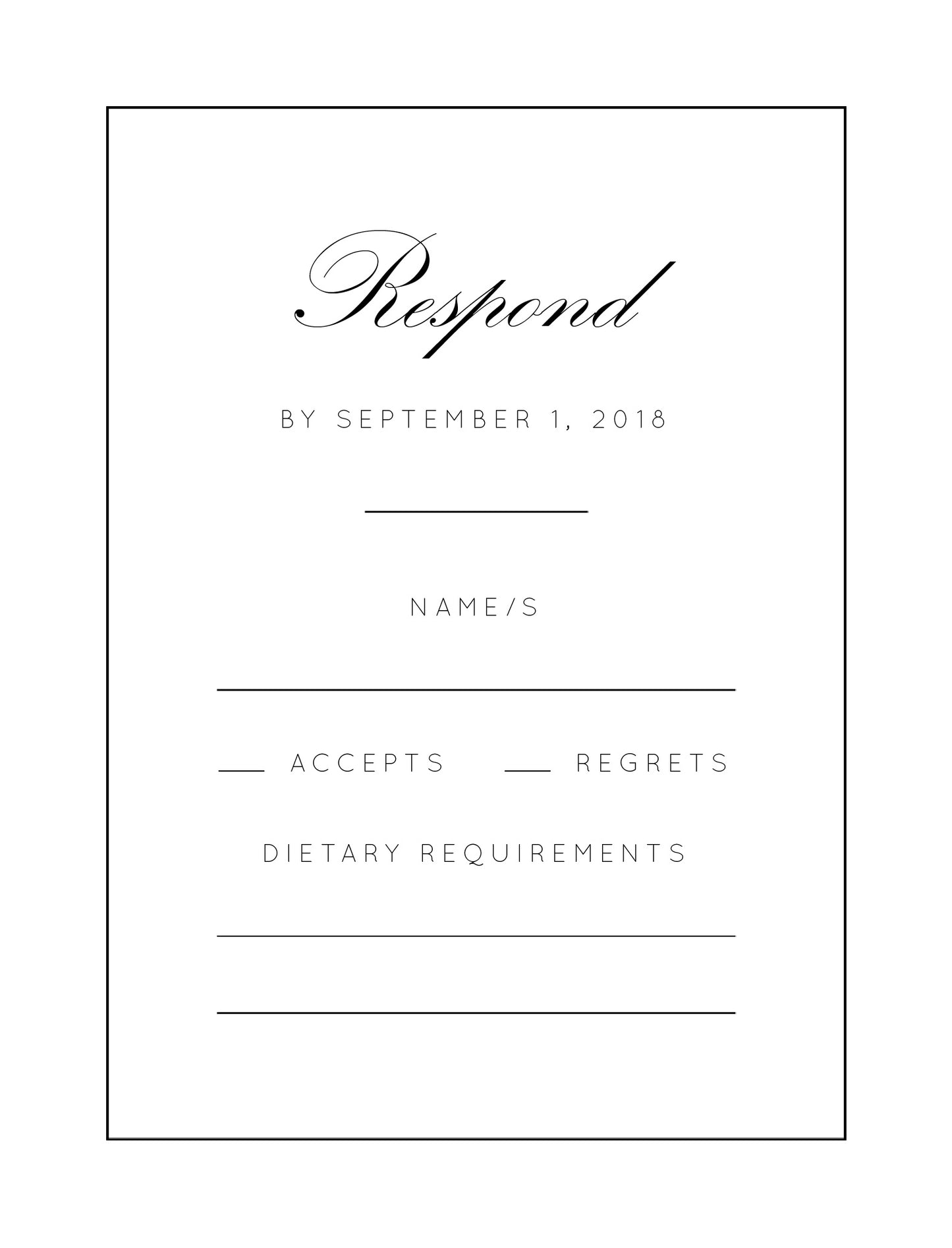 Into The Line RSVP Cards by Inggrid H.