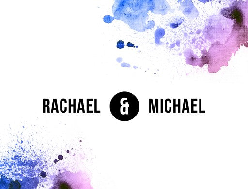 Watercolour Splash RSVP Cards by Phabo R.
