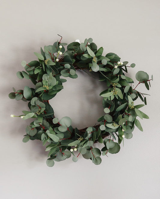 Artificial Eucalyptus Wreath 24"