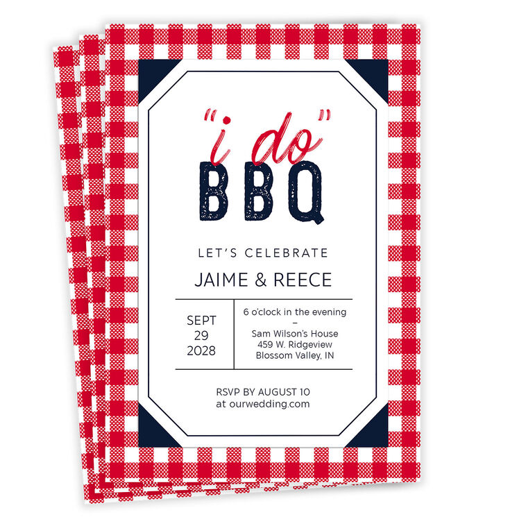 I Do BBQ Wedding Event Invitation