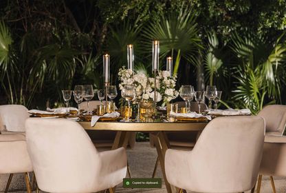 Romance in Gold Mexico Wedding Package