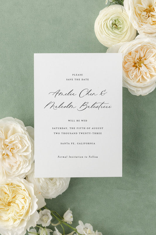 Romantic Save The Dates | The Amelia