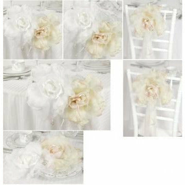 "Rose Romance" Wedding Decorations- White, Ivory, and Red