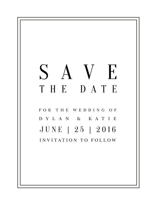 Classic Design Save The Date Cards by Inggrid H.
