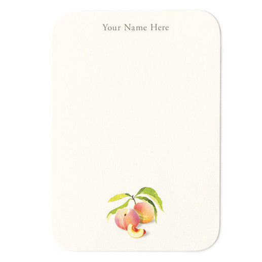 Juicy Peaches Personalized Small Note Cards