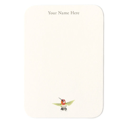 Hummingbird Personalized Small Note Cards