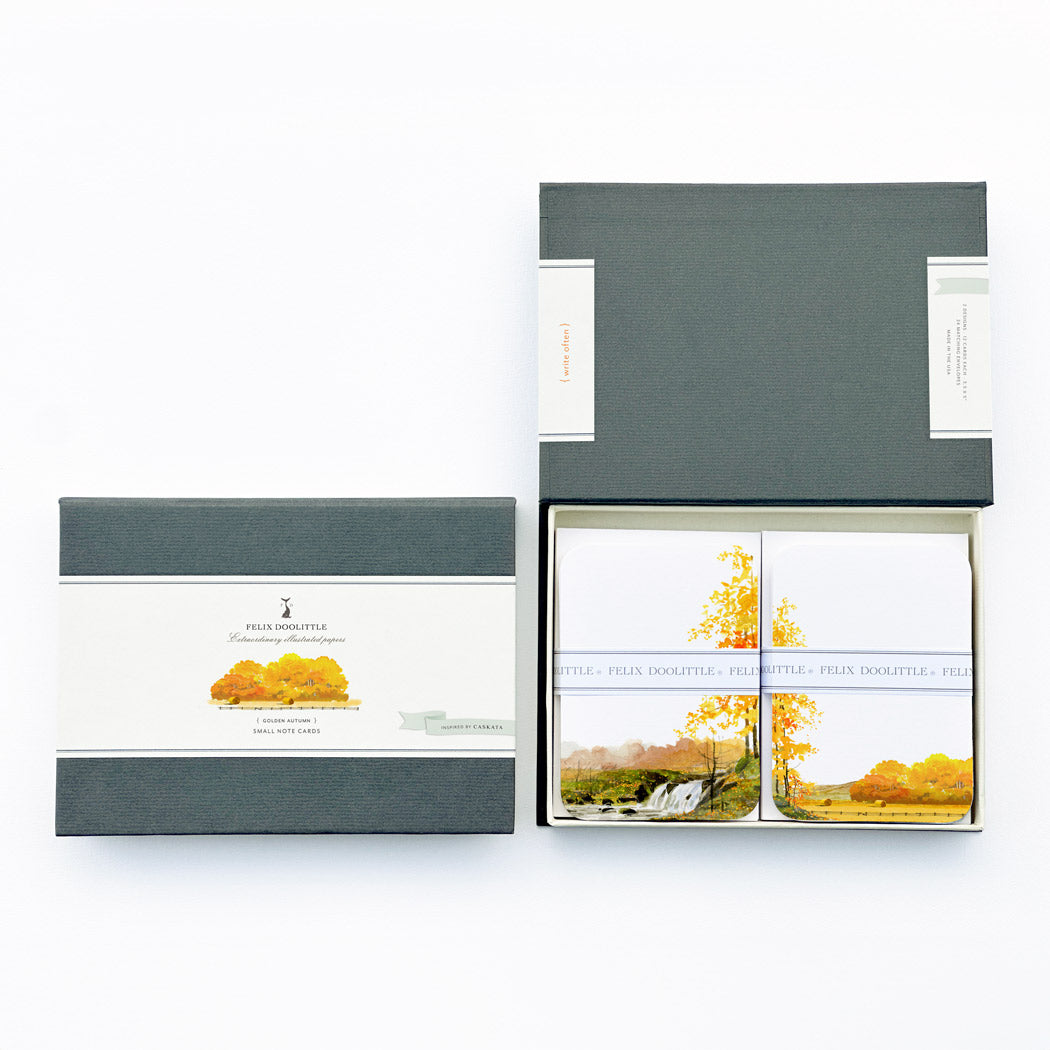 Golden Autumn Small Note Cards Felix Doolittle X Caskata