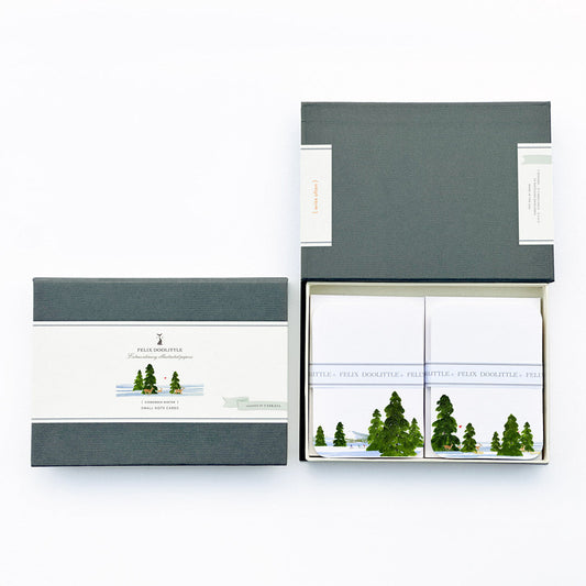 Evergreen Winter Small Note Cards Felix Doolittle X Caskata